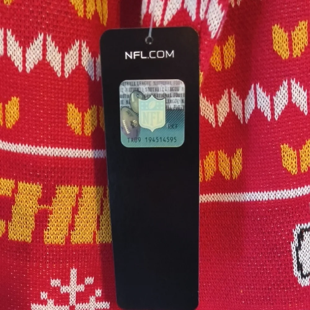 NWT Kansas City Chiefs NFL Official Ugly Holiday Christmas Sweater - Men's XL - Picture 3 of 8